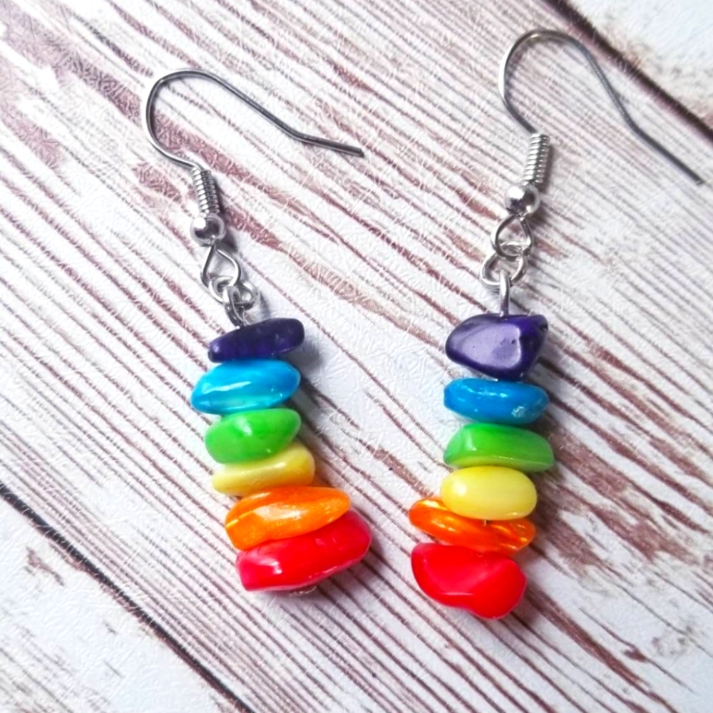 Handmade Gay Pride Earrings